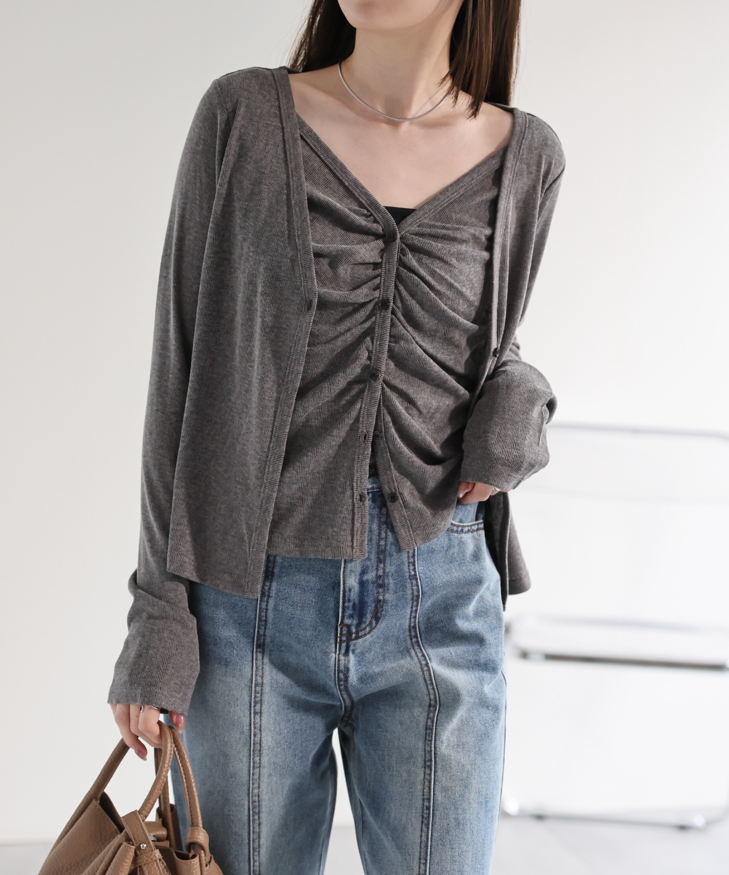model：162cm 着用サイズ：F