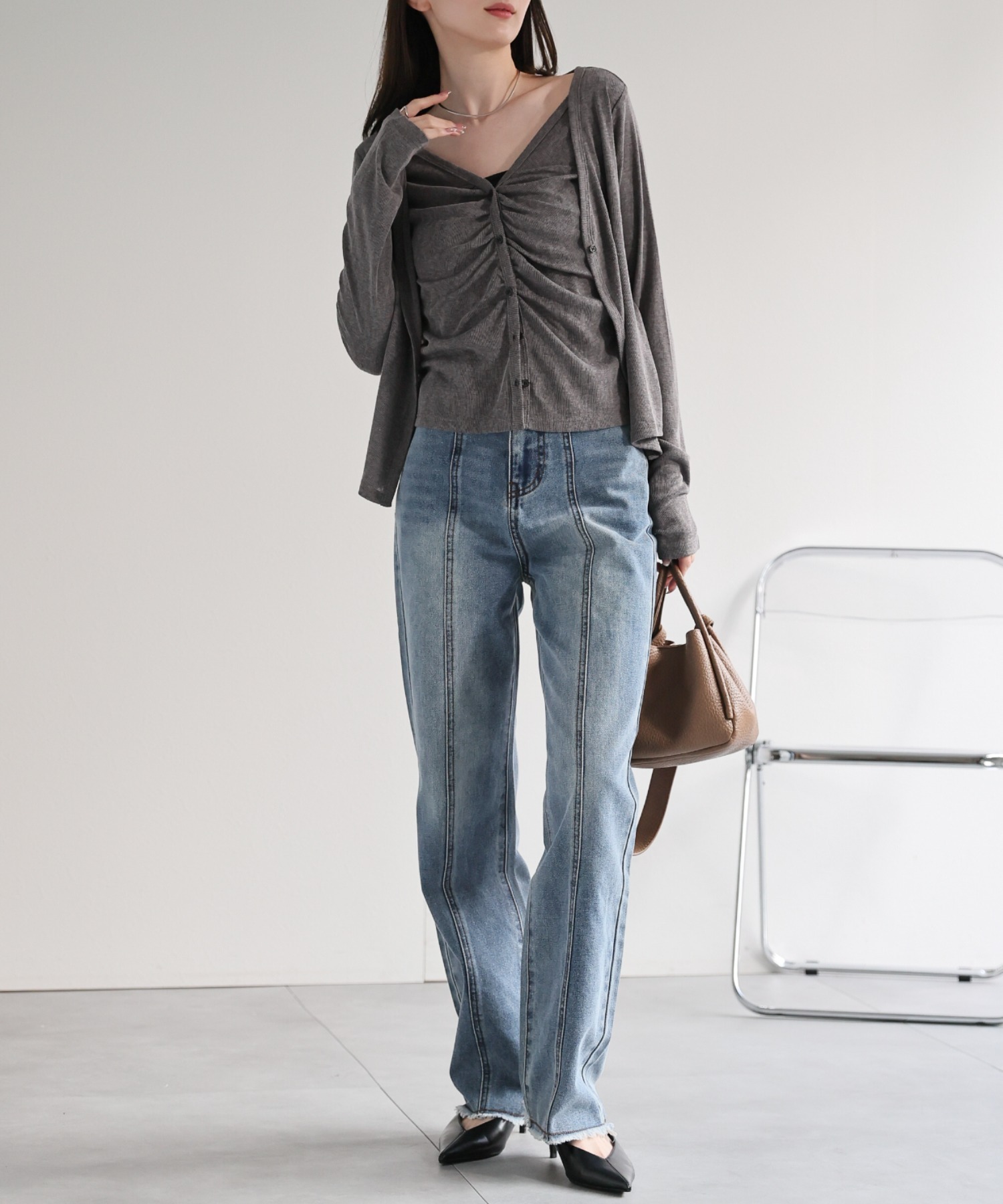 model：162cm 着用サイズ：F