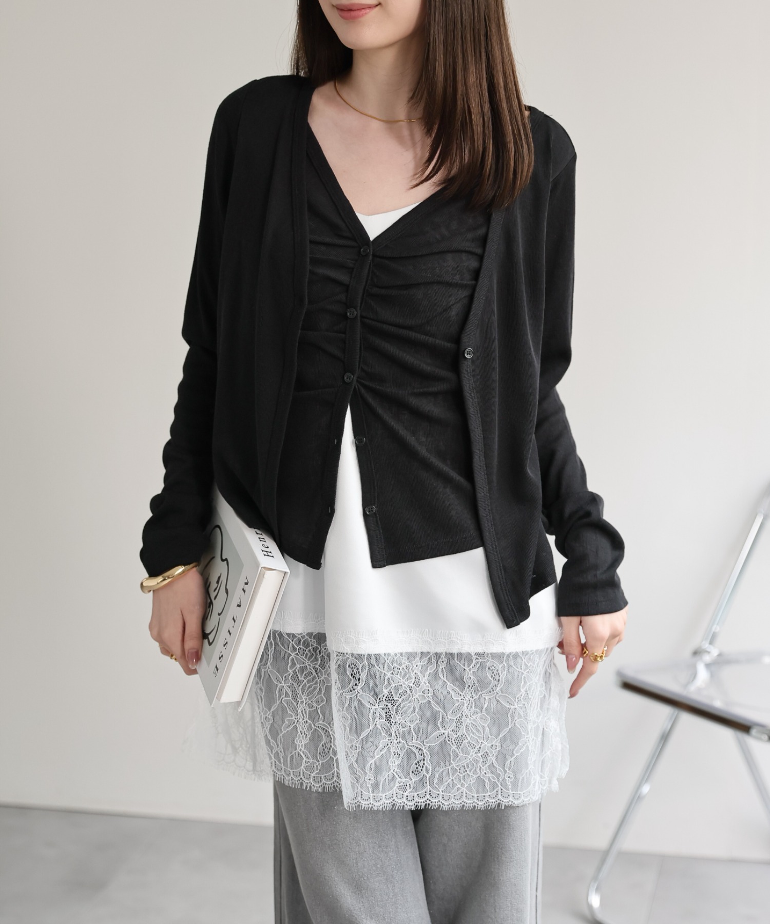 model：162cm 着用サイズ：F