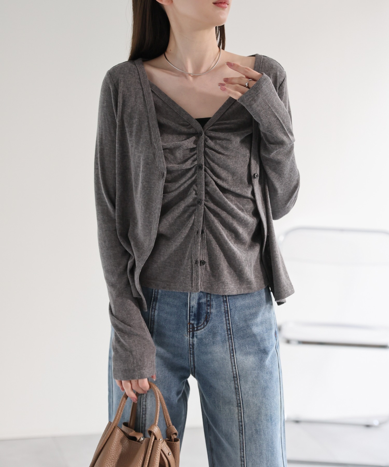 model：162cm 着用サイズ：F