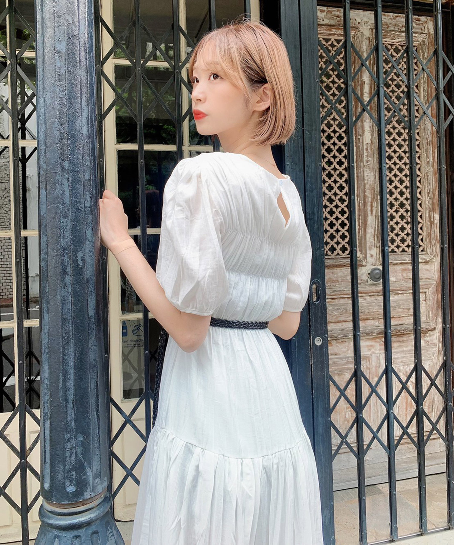 Voyage Titty Co ベルト付きコットンマキシワンピース Voyage Titty Co Titty Co Online Store ティティーアンドコーオンラインストア