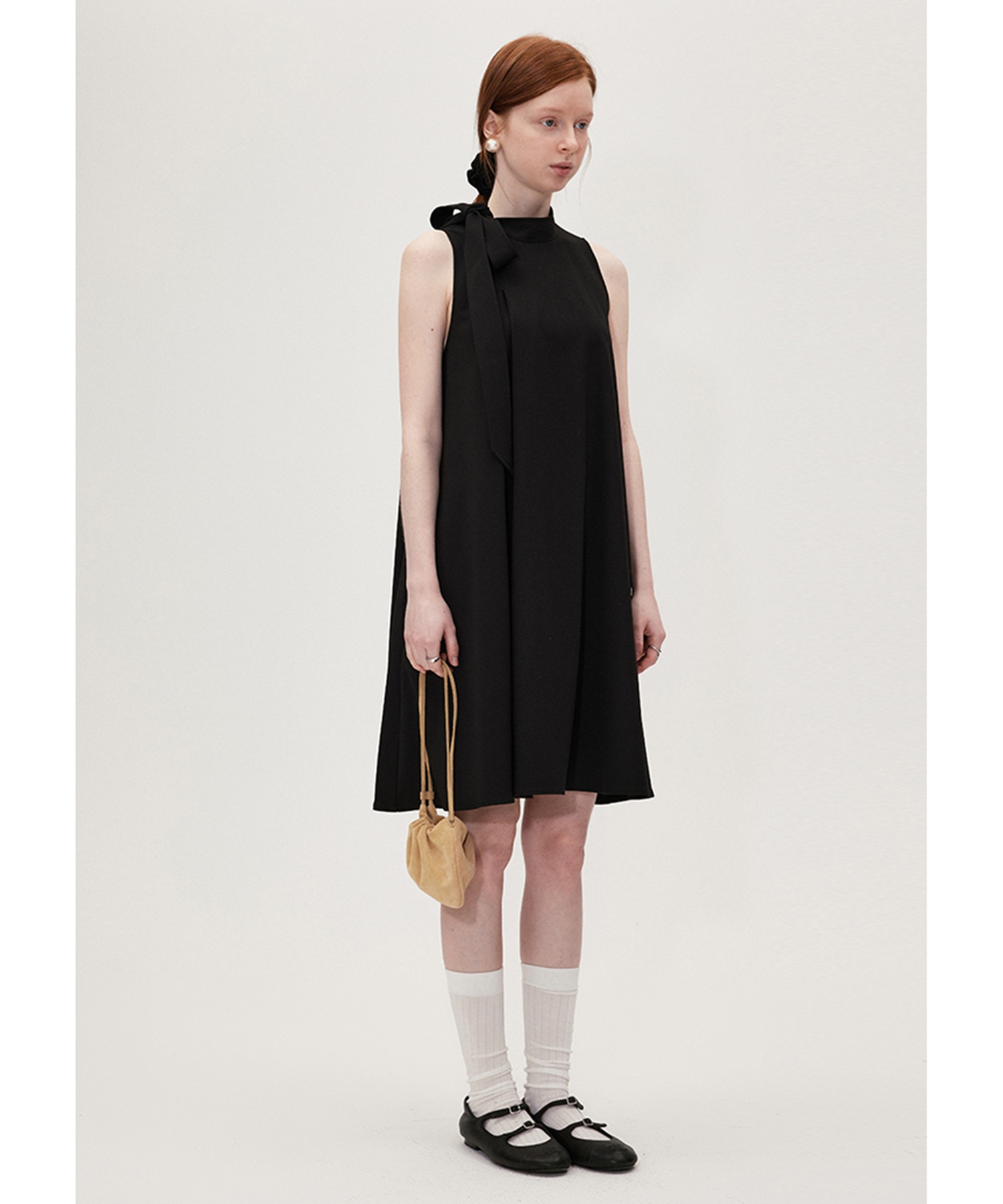 ショルダーリボン　ミニワンピース FX22L024【Fano Studios】 Fano Studios（ファノ ストゥディオズ）の「ショルダーリボン