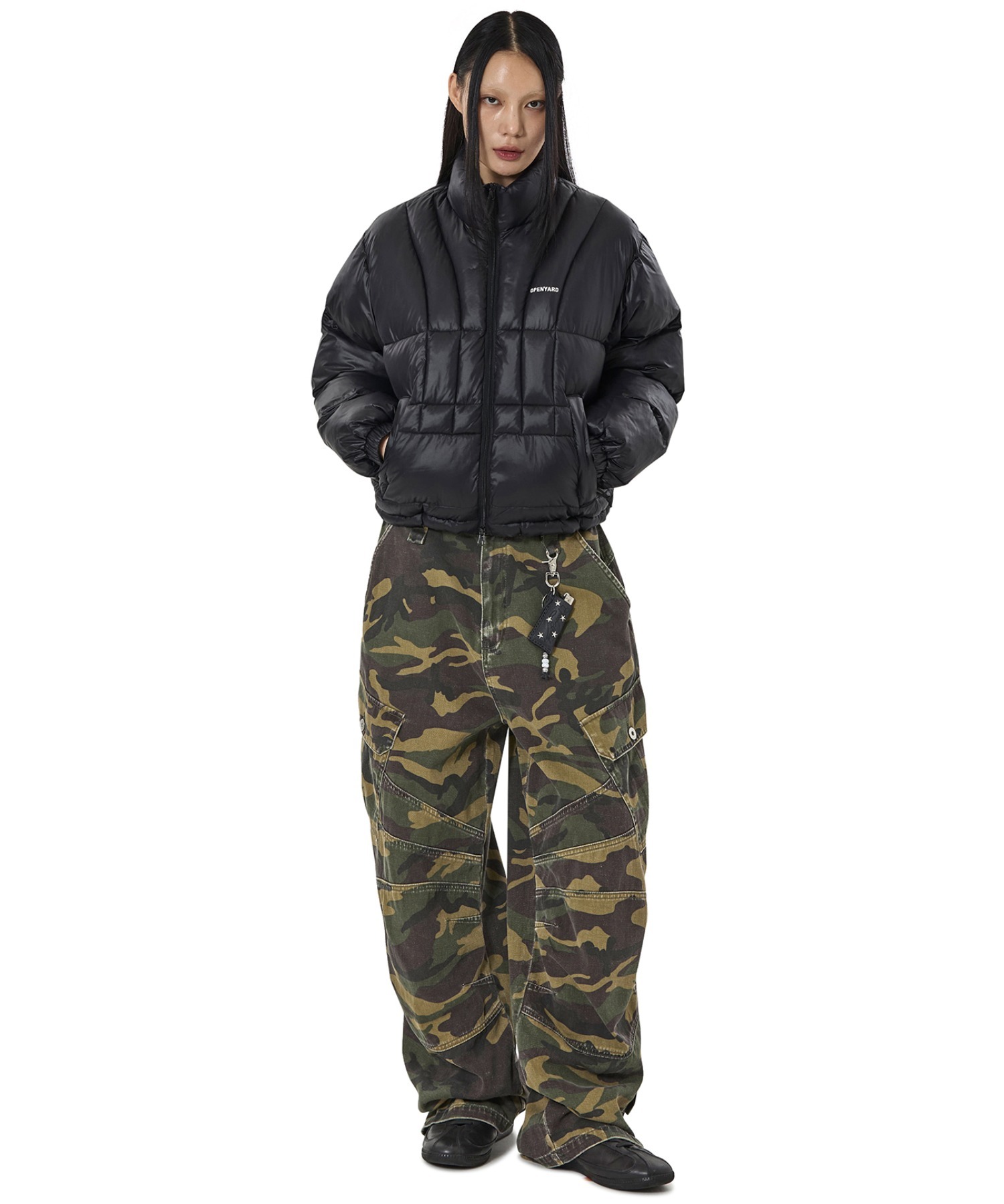 OY/オーワイ』VERTICAL PANEL PUFFER JACKET/バーティカルパネル中綿