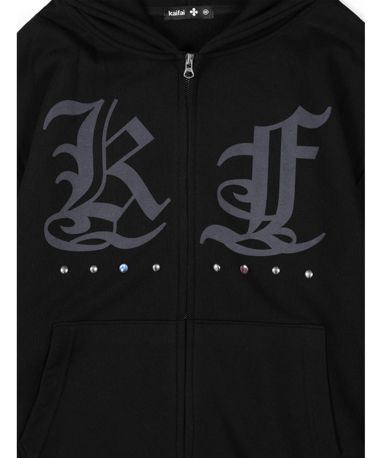 A'GEM/9 × .kom 『kaifai/カイファイ』 Glint Stud Hooded Zip-Up