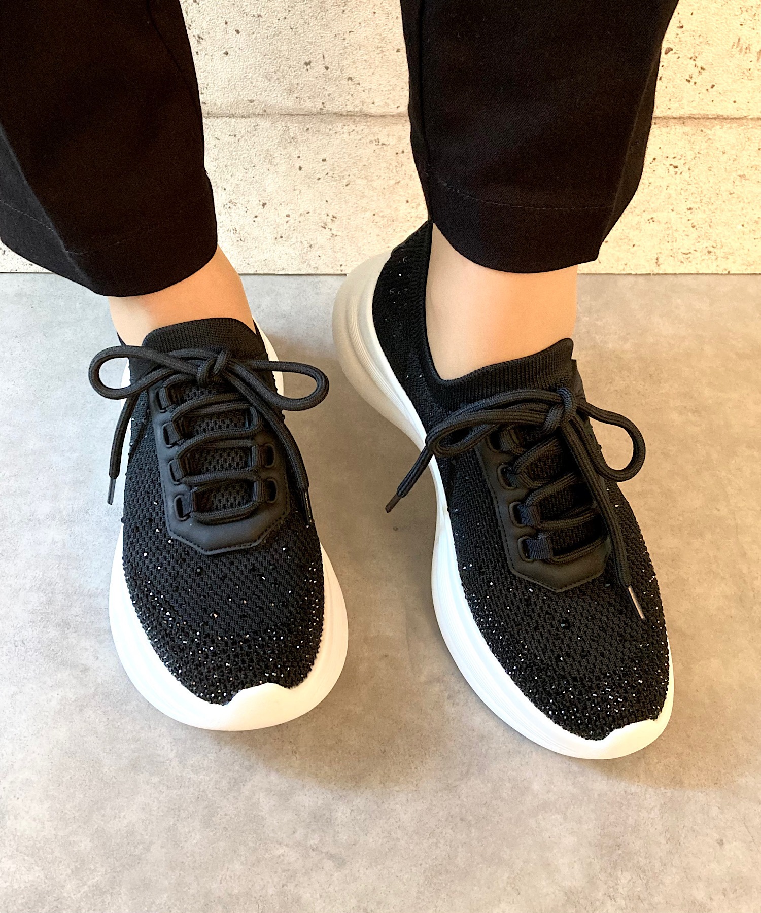 機能性インソール スニーカー blanc/bleu│Jeffrey Campbell