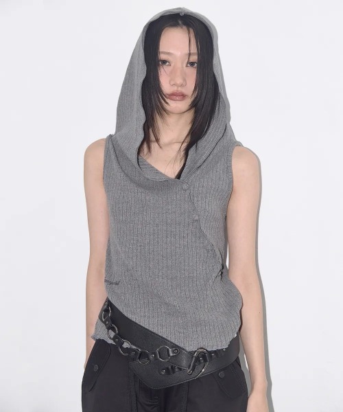 パーカー A'GEM/9 × .kom 「 FANCY CLUB/ファンシークラブ」 BIRD COWL SLEEVELESS/バードカウル スリーブ A'GEM/9 × .kom 『 FANCY CLUB/ファンシークラブ』 BIRD COWL