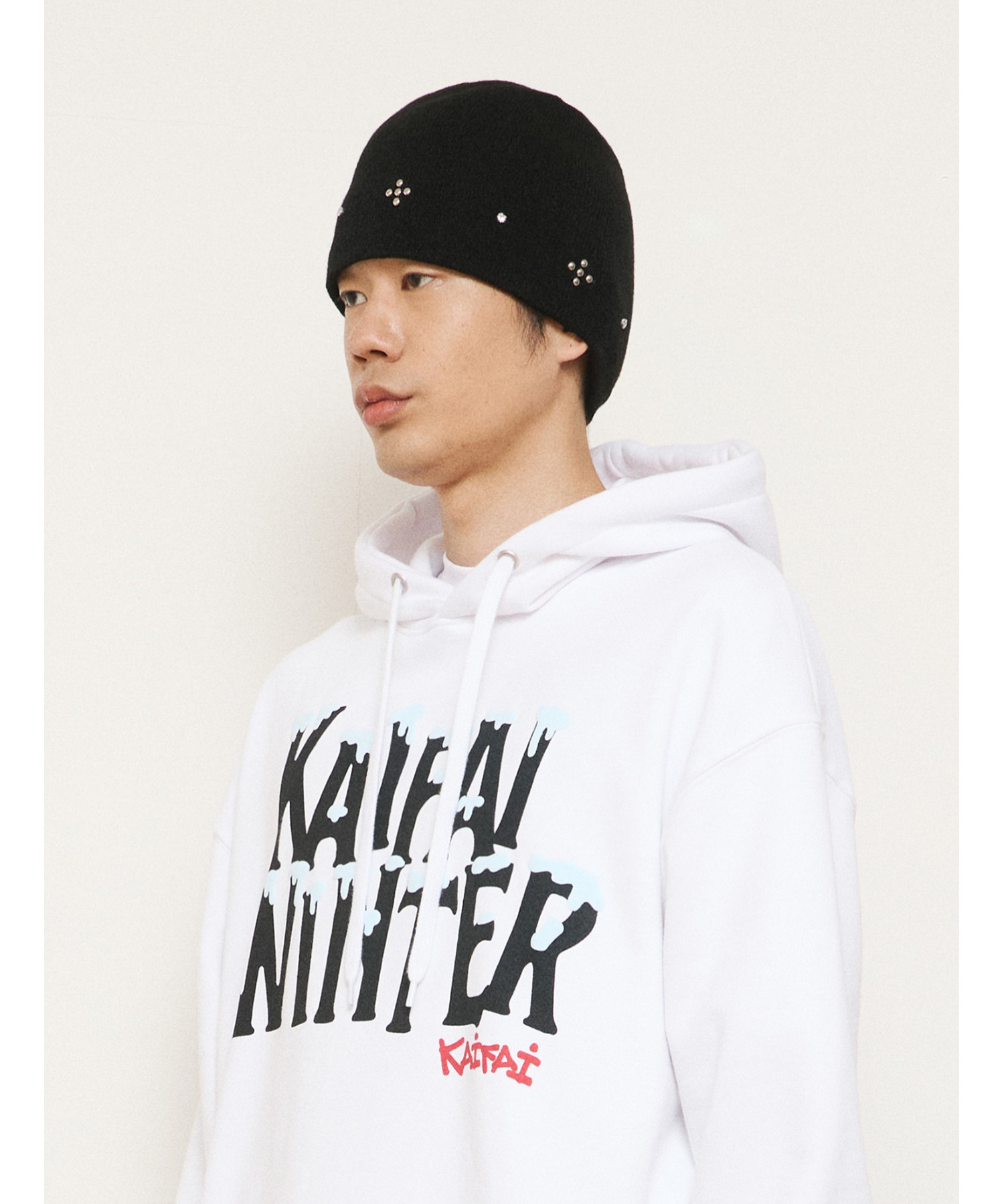 A'GEM/9 × .kom 『kaifai/カイファイ』 KF Studed Beanie/スタッズ