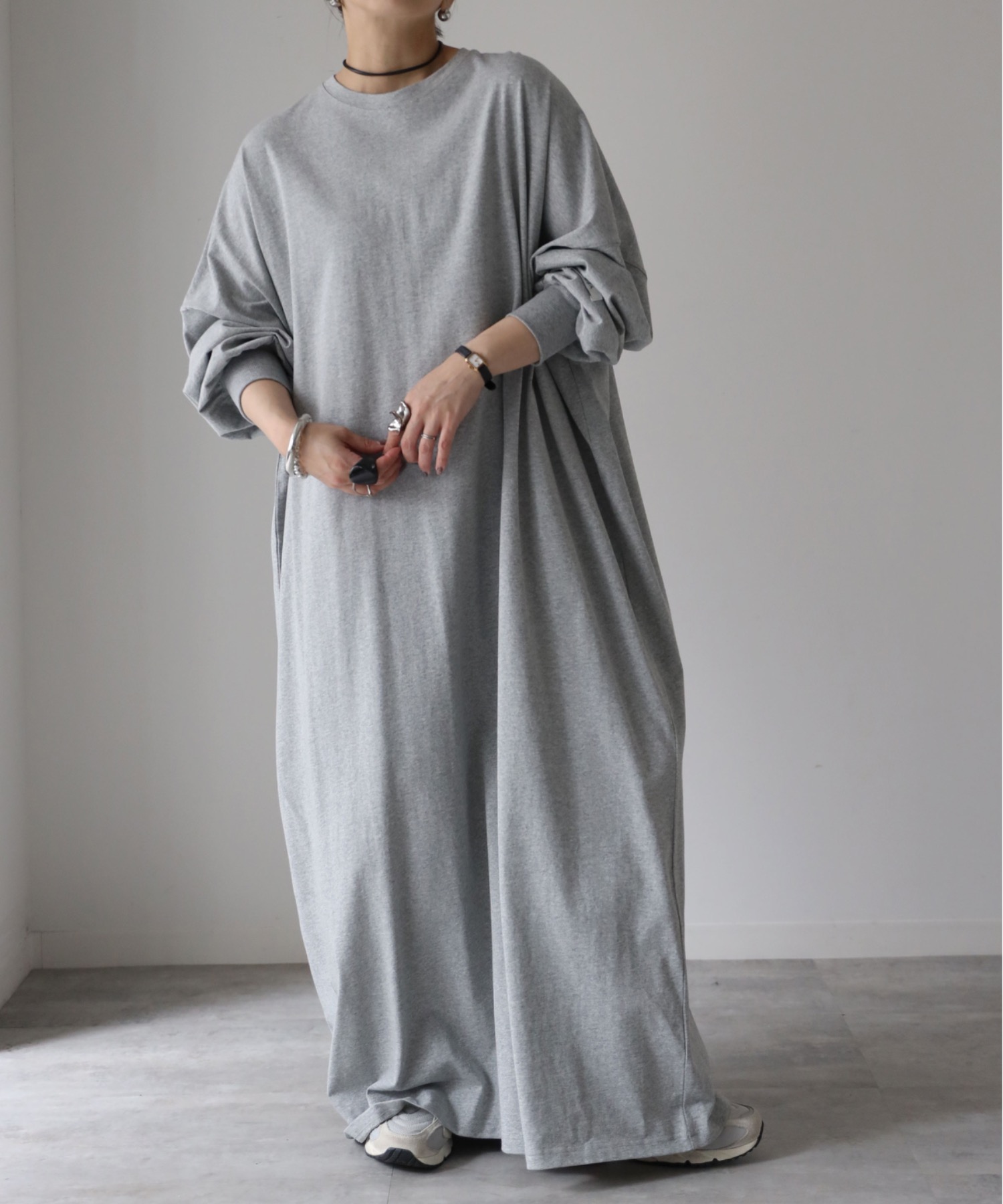 model：155cm. 着用サイズ：FREE