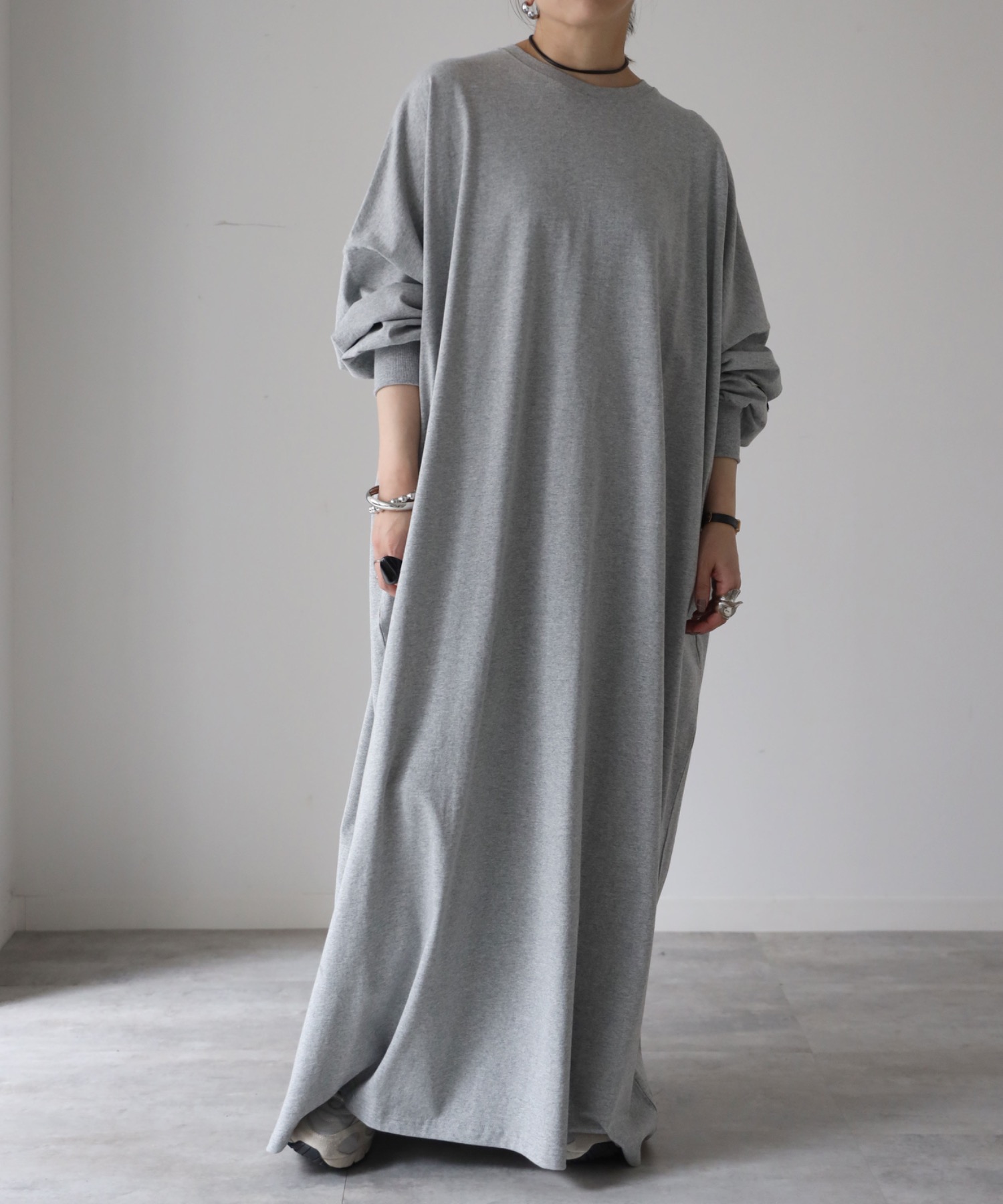 model：155cm. 着用サイズ：FREE