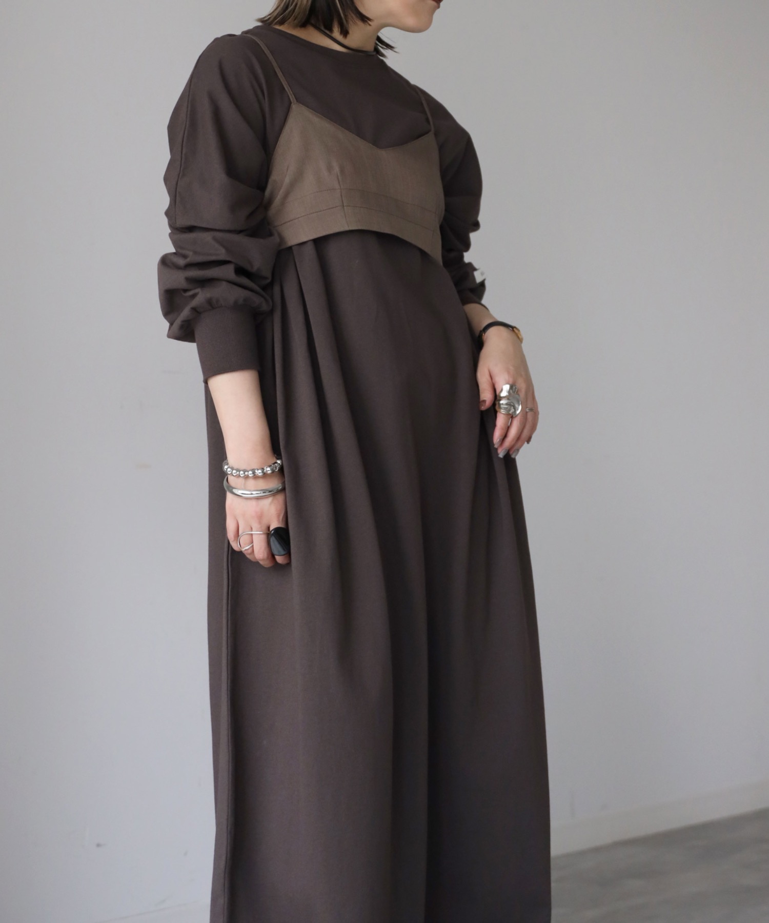 model：155cm. 着用サイズ：FREE