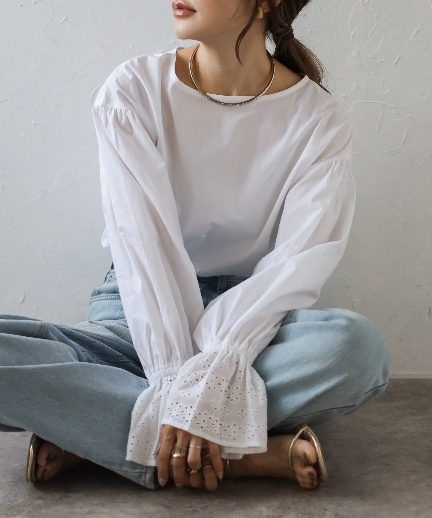 model：H165 着用サイズ：FREE