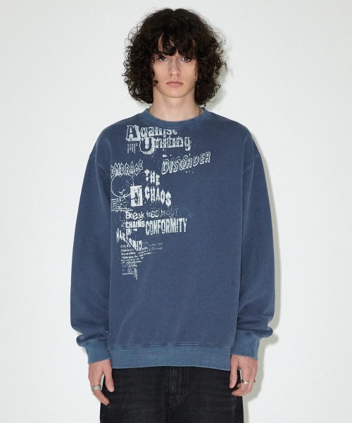 さらに100円引き◆MAHAGRID◆DISORDER PIGMENT SWEATSHIRT mahagrid/マハグリッド』 DISORDER PIGMENT SWEATSHIRT/ディス