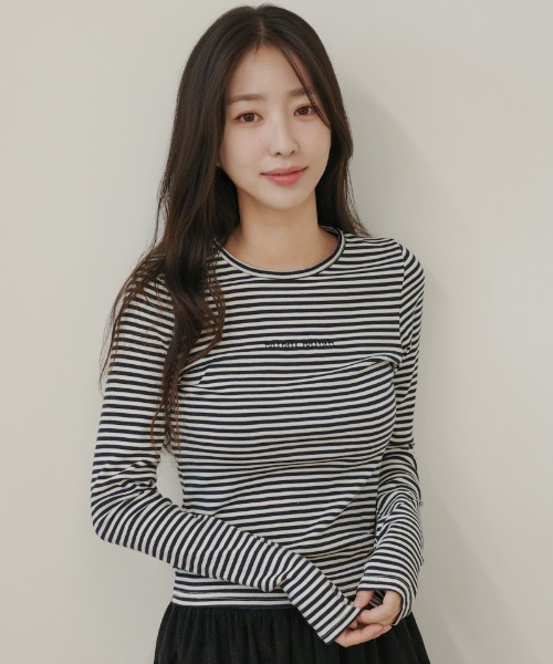 A'GEM/9 × .kom 『muah muah/ムーアムーア』 STRIPE ROUND LONG