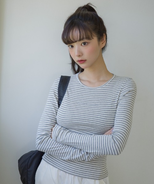 A'GEM/9 × .kom 『muah muah/ムーアムーア』 STRIPE ROUND LONG