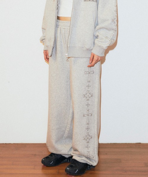 mahagrid 『mahagrid/マハグリッド』 Cross Stud Sweatpants/クロス