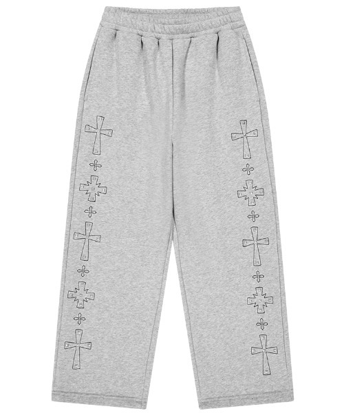mahagrid 『mahagrid/マハグリッド』 Cross Stud Sweatpants/クロス