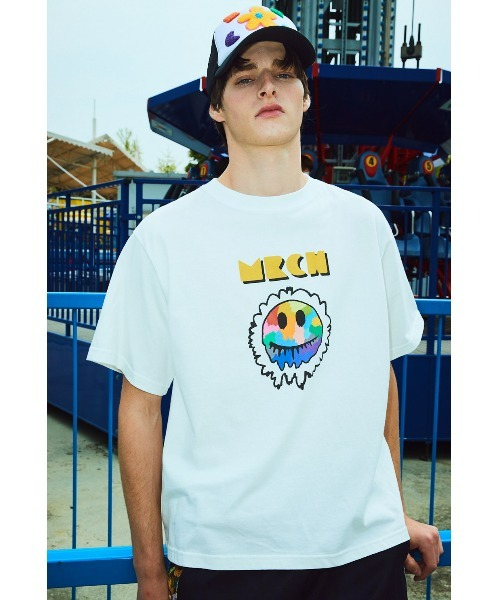 【BAD BLUE】Ribbon Logo Slim Tee★韓国人気★リボン 韓国BAD BLUE バッドブルー】Ribbon Logo Slim Tee (Bad Blue/T