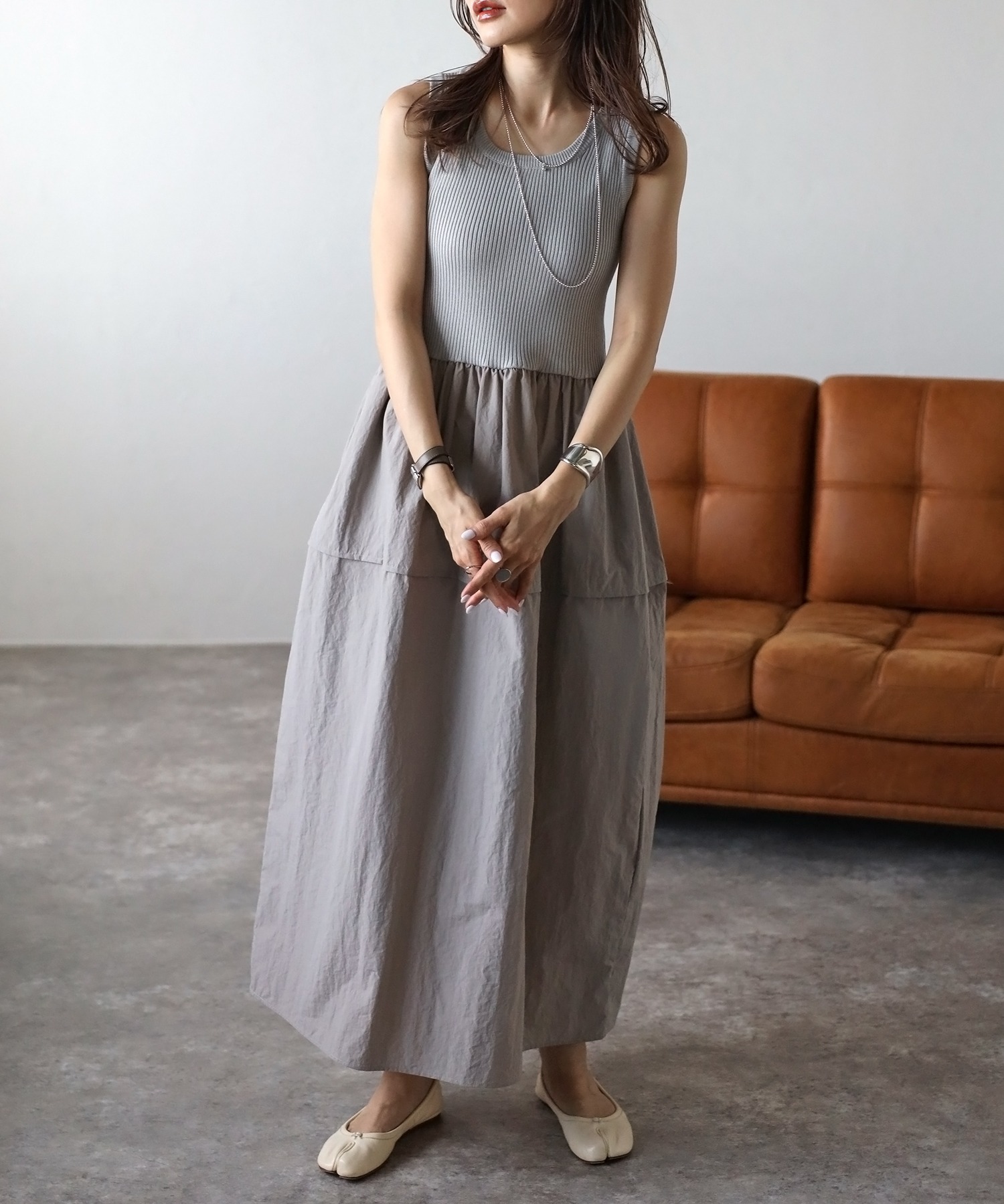 model：H165 着用サイズ：FREE