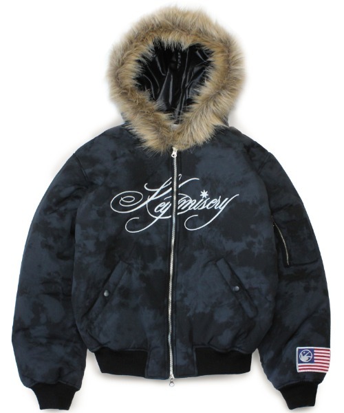 A'GEM/9 × .kom 『KEYMISERY/キーミザリー』Cropped Fur Hood MA-1