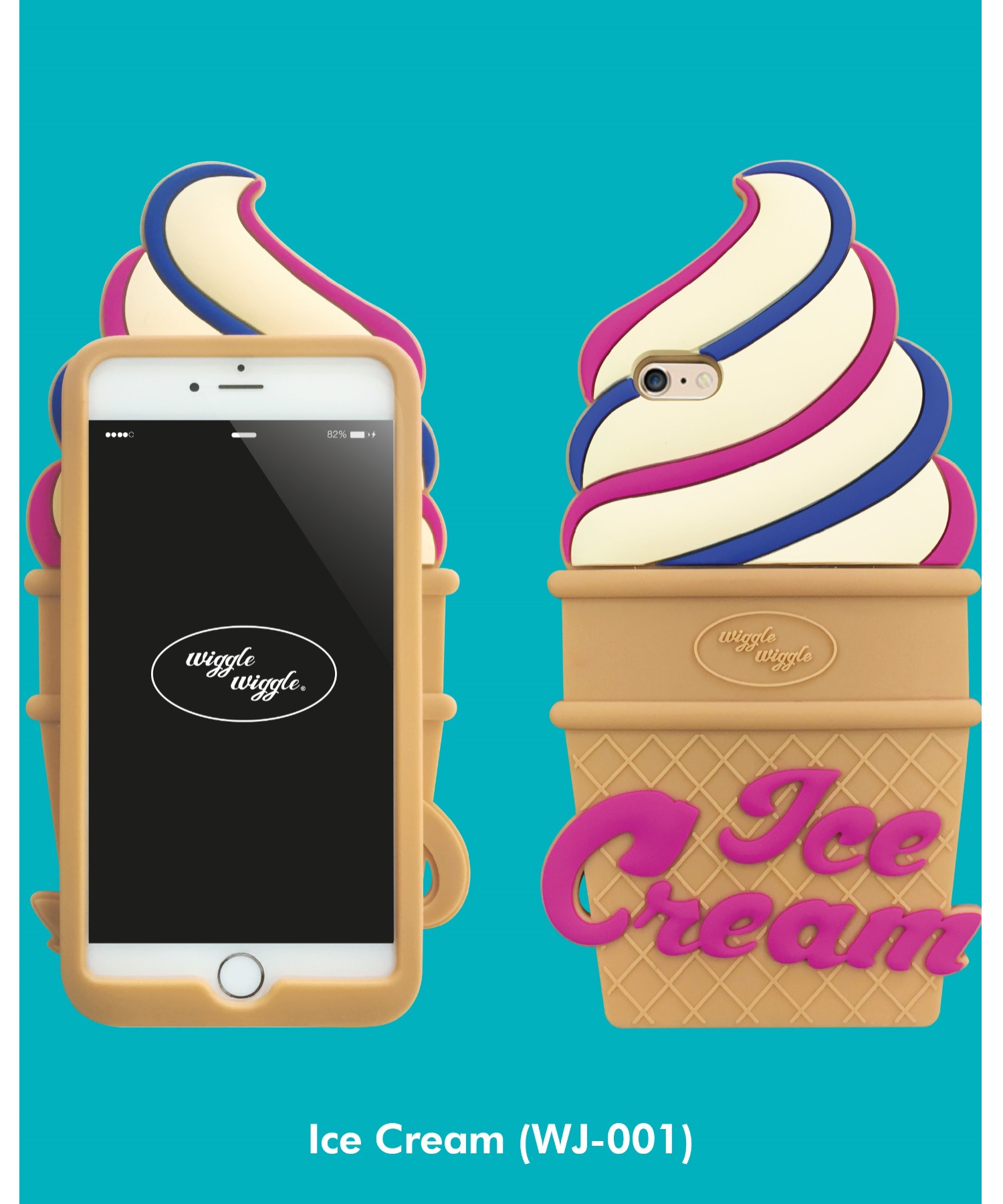 即納 最大半額 贅沢屋の WIGGLE シリコンケース アイスクリーム iPhone6 6S 7 8対応 2920073