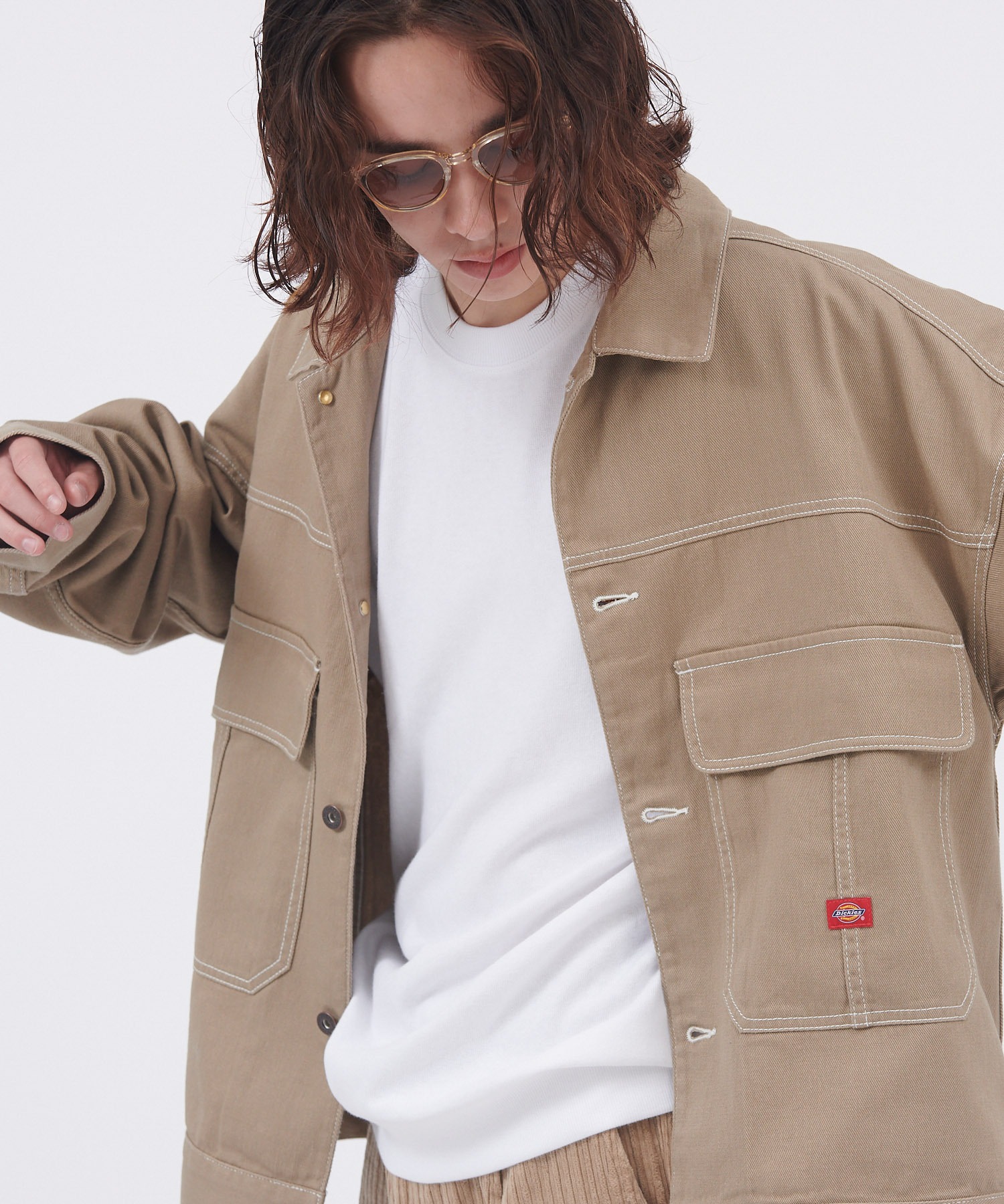 Dickies/ディッキーズ ビックポケットオーバーサイズワークブルゾン 