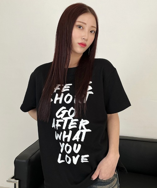 ★DXOH★OVERFIT SHIRT CHARCOAL★正規品/韓国直送料込/人気 A'GEM/9 × .kom『DXOH/ディソエイチ』LIFE T-SHIRT/ライフティー