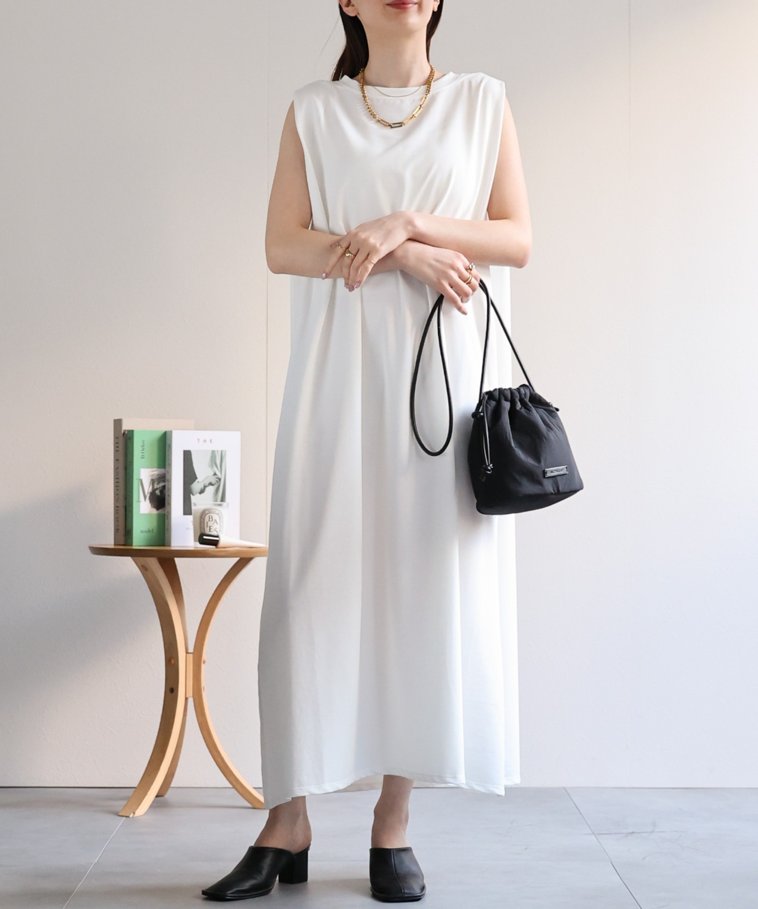 model：162cm 着用サイズ：F