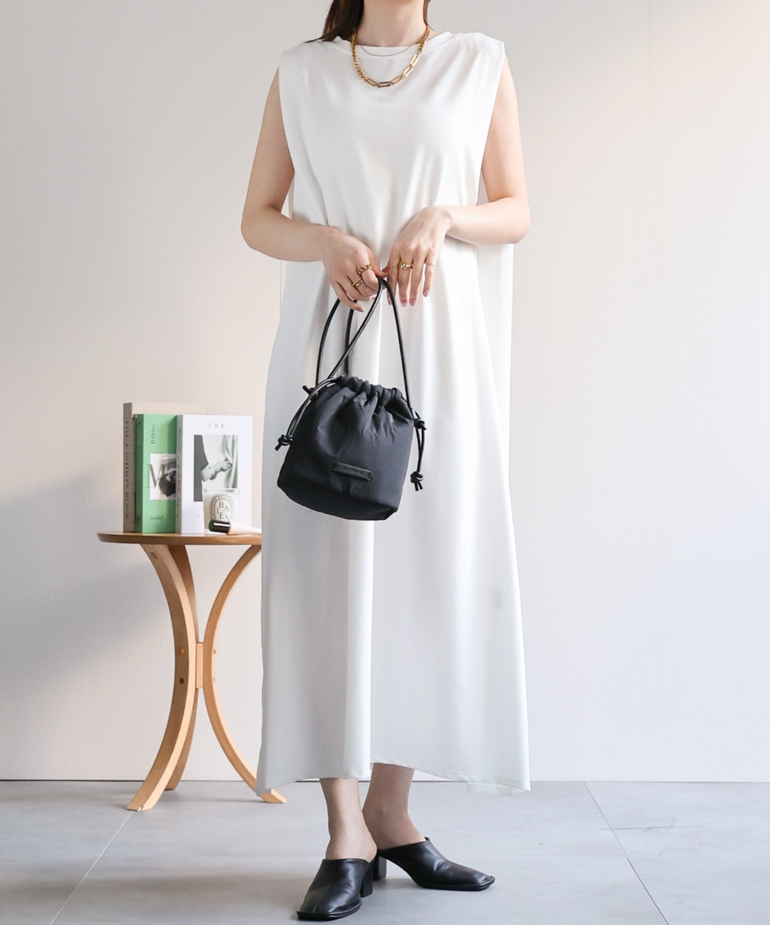 model：162cm 着用サイズ：F
