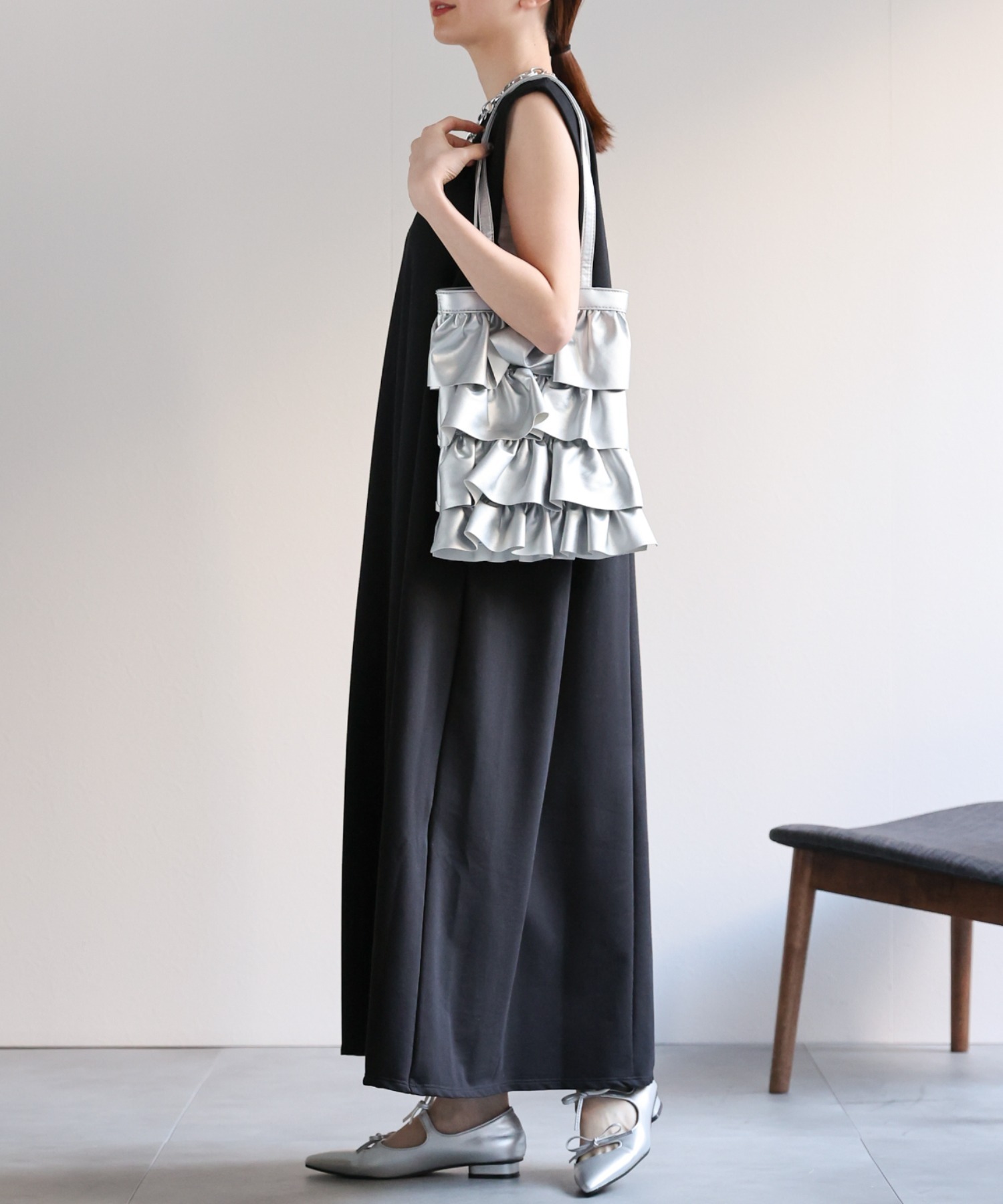 model：162cm 着用サイズ：F
