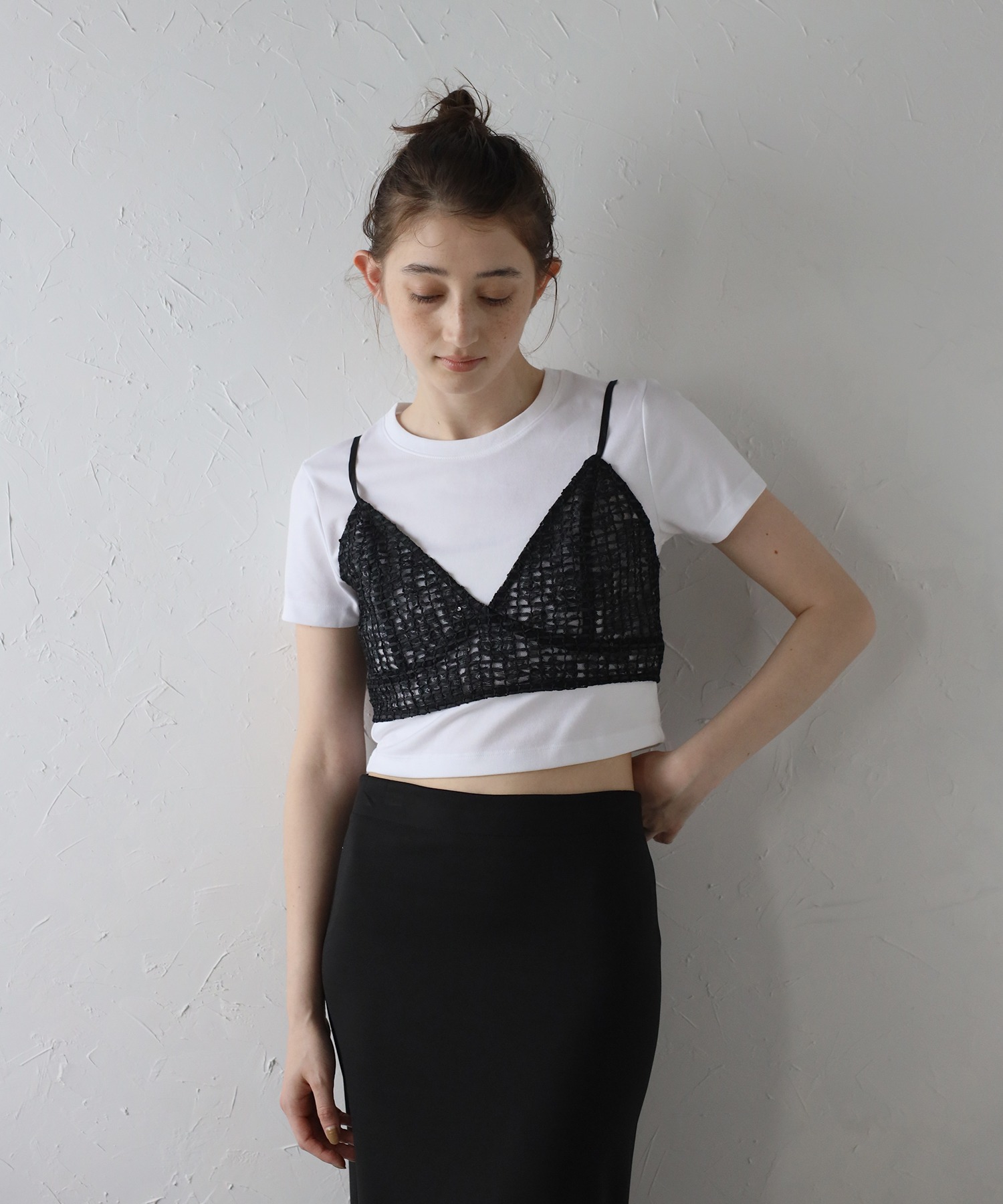 model：H164 着用サイズ：FREE
