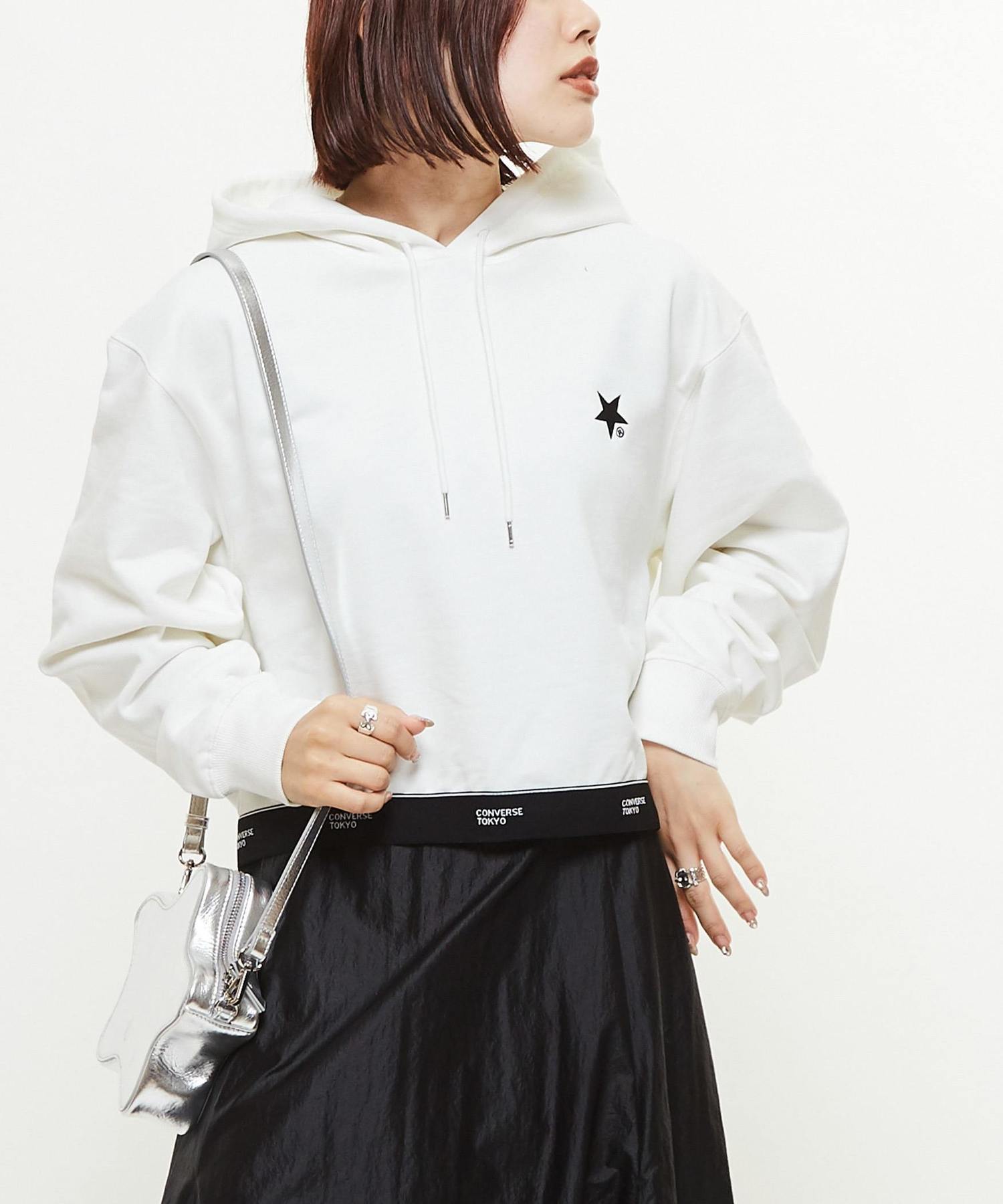 LOGO HEM SHORT HOODIE