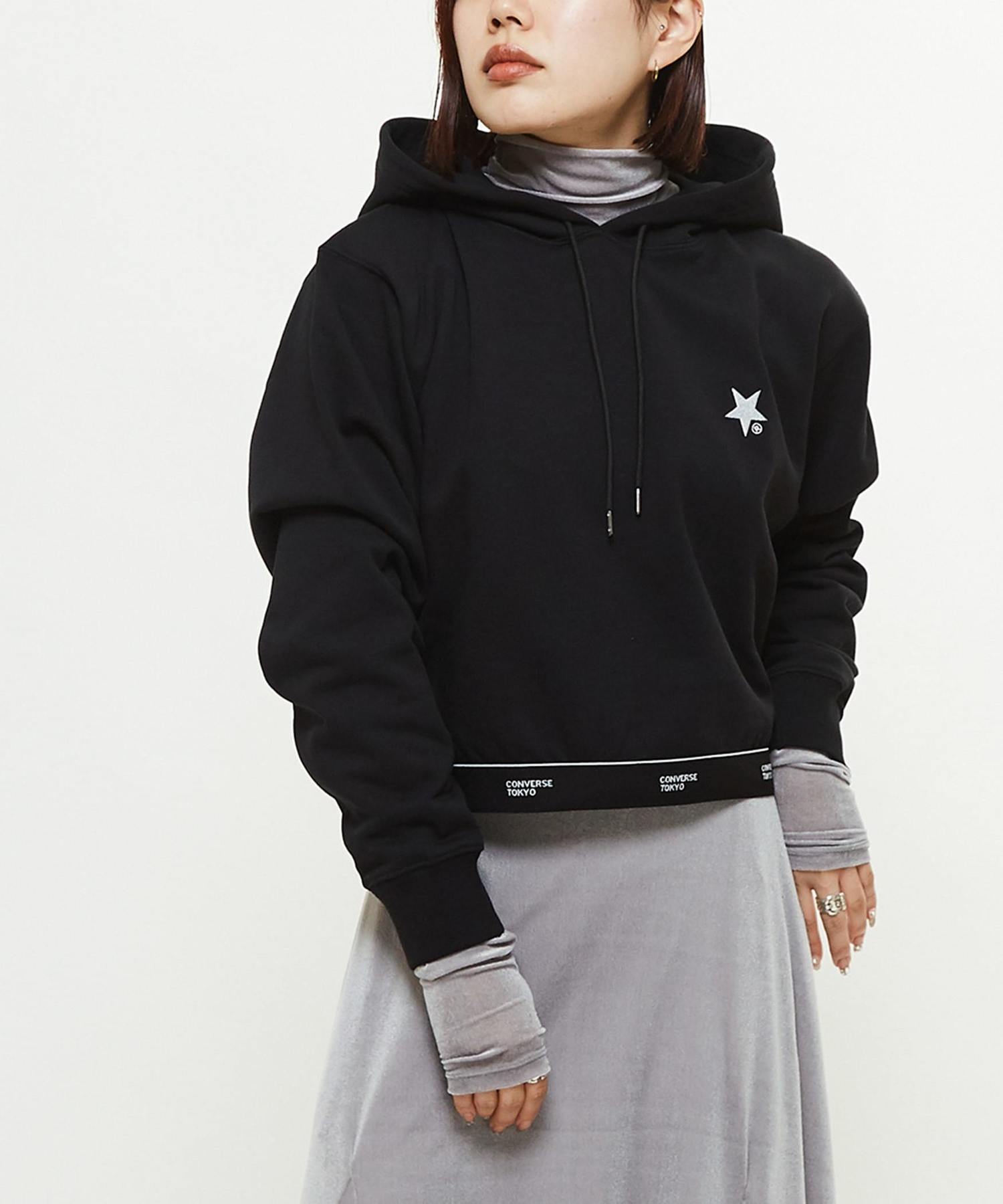 LOGO HEM SHORT HOODIE