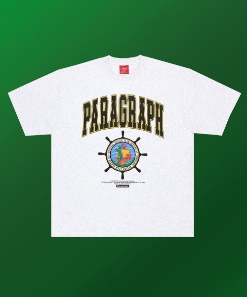A'GEM/9 × .kom『paragraph/パラグラフ』Paragraph Arch ship T-shirt/アーチシップロゴ カットソー Tシャツ