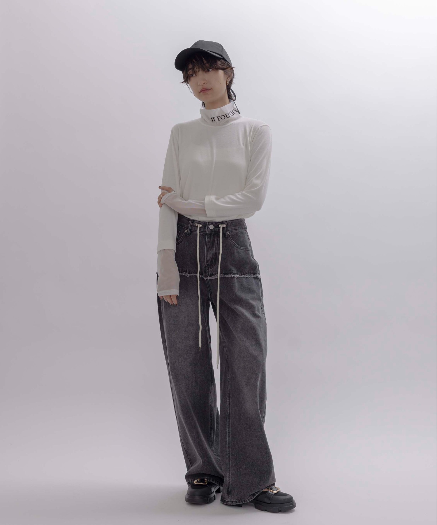 ストリングダメージヨーク切替デニムパンツ Eimee Law│Eimee Law
