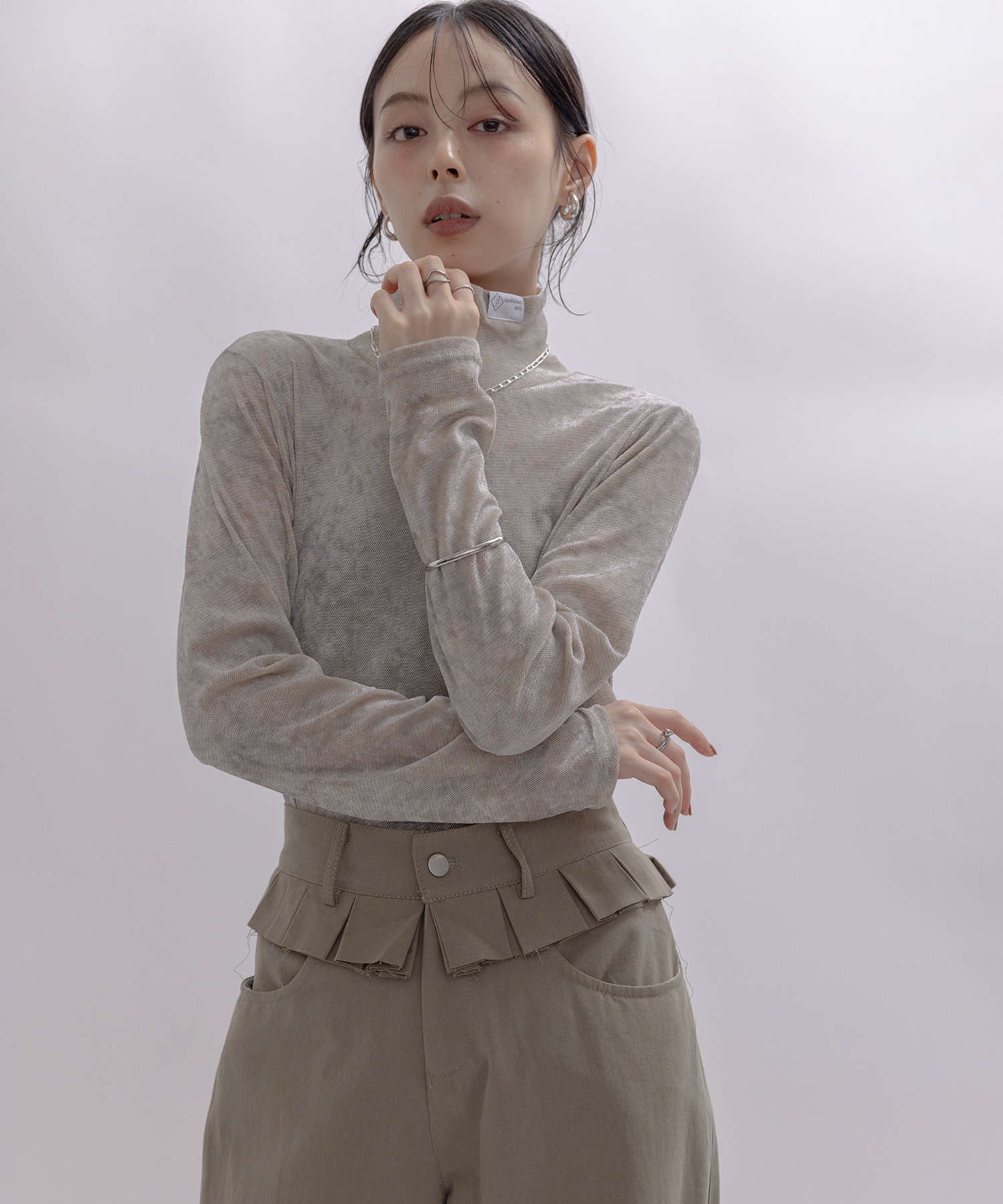 ニュアンスベロアハイネックトップス Eimee Law│Eimee Law