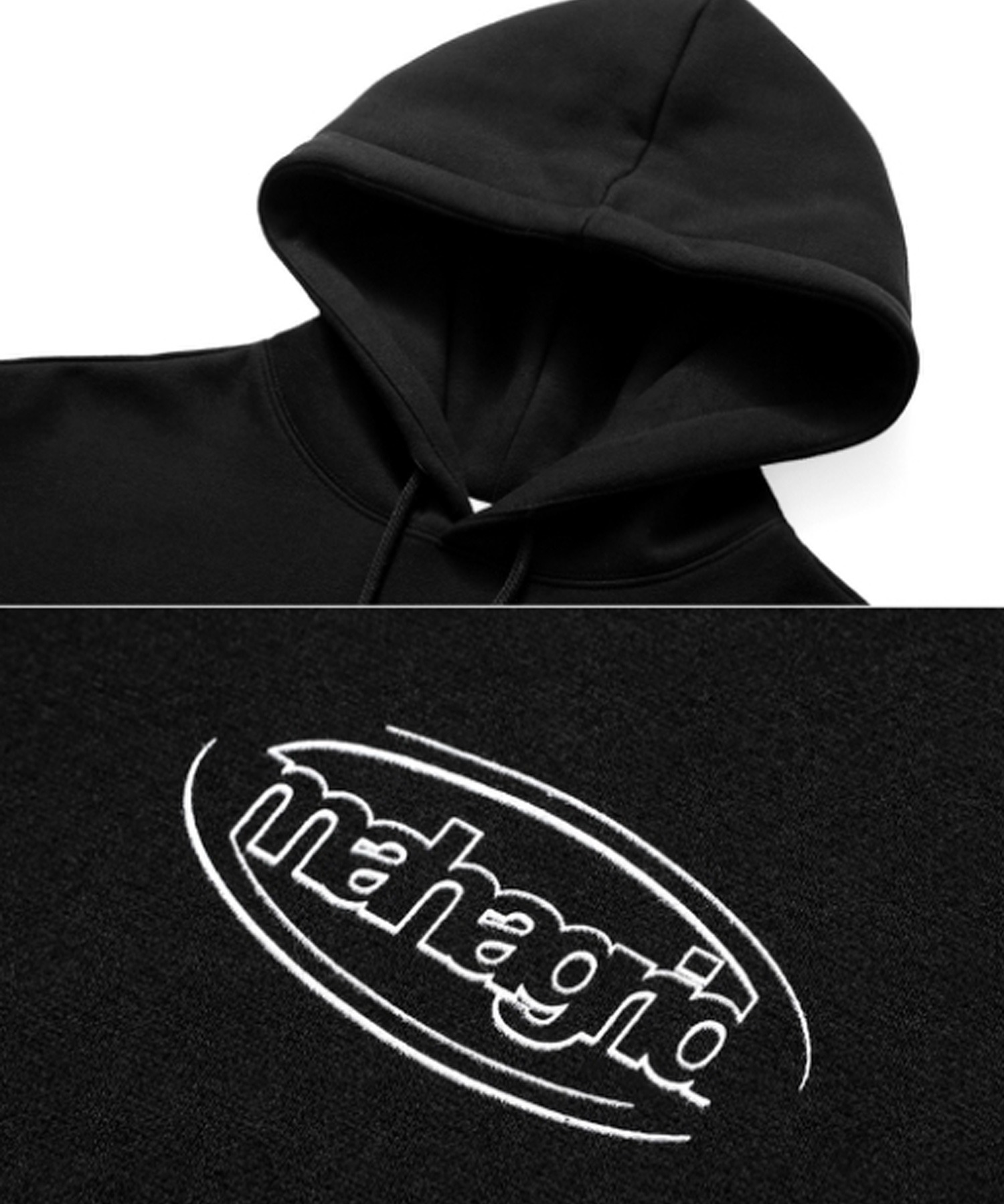 【mahagrid】22SS★ GOTHIC OVAL LOGO HOODIE MUSINSA | MAHAGRID GOTHIC OVAL LOGO HOODIE BLACK(MG2CSMM402A)