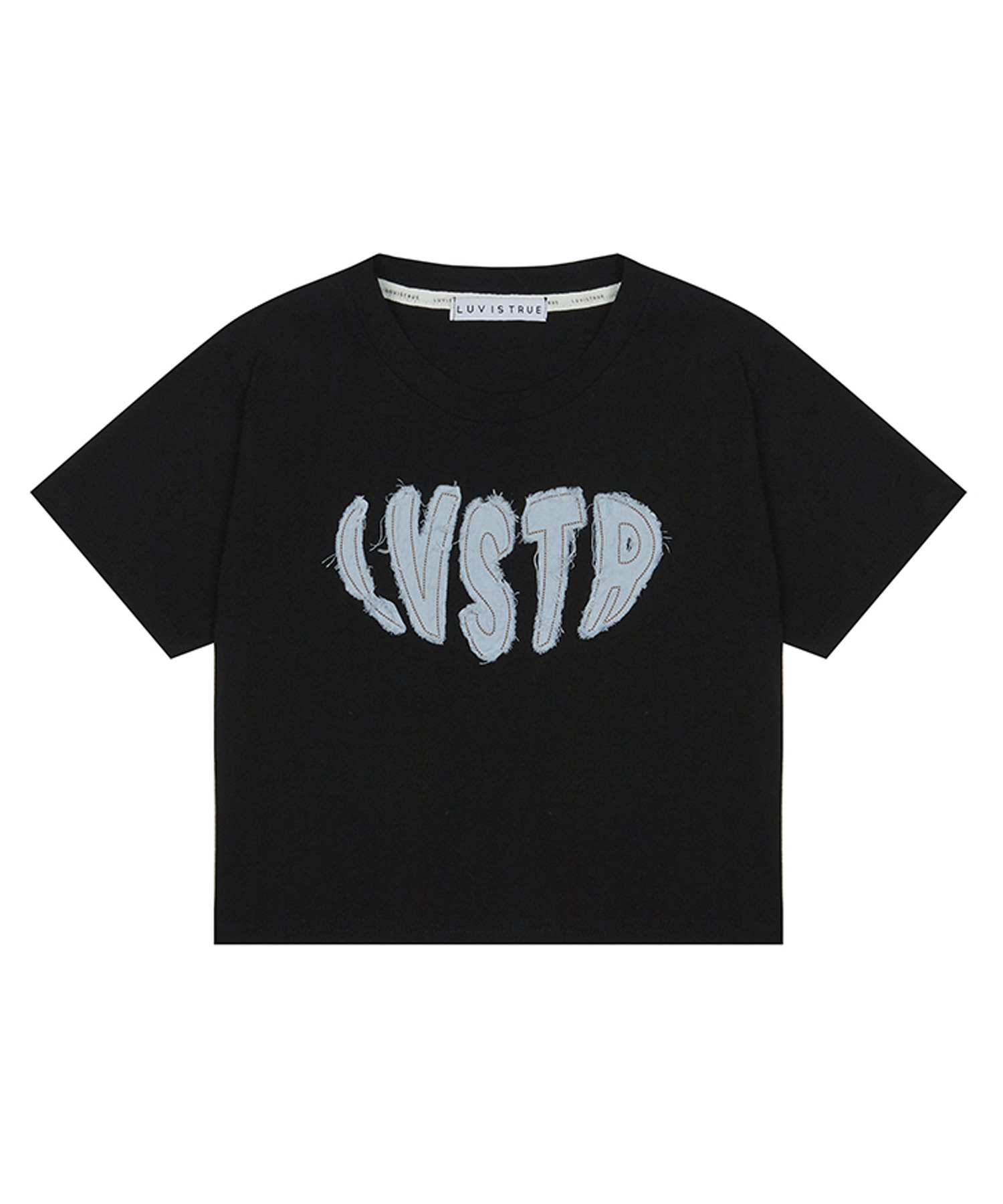 LUV IS TRUE/ラブ イズ トゥルー』GV APPLIQUE CROP TEE