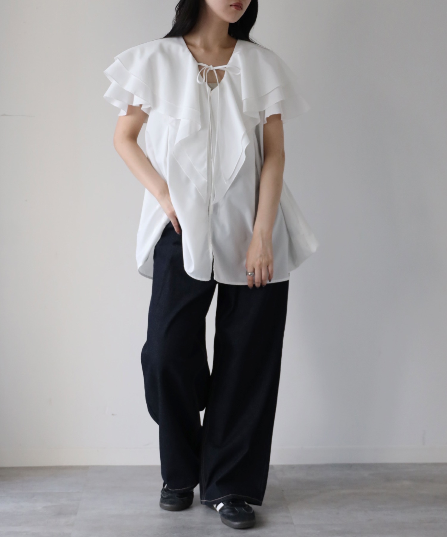 model：164cm. 着用サイズ：FREE