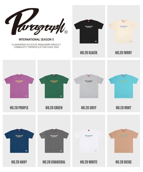 paragraph/パラグラフ』CLASSIC COLOR T-SHIRT/バックプリント
