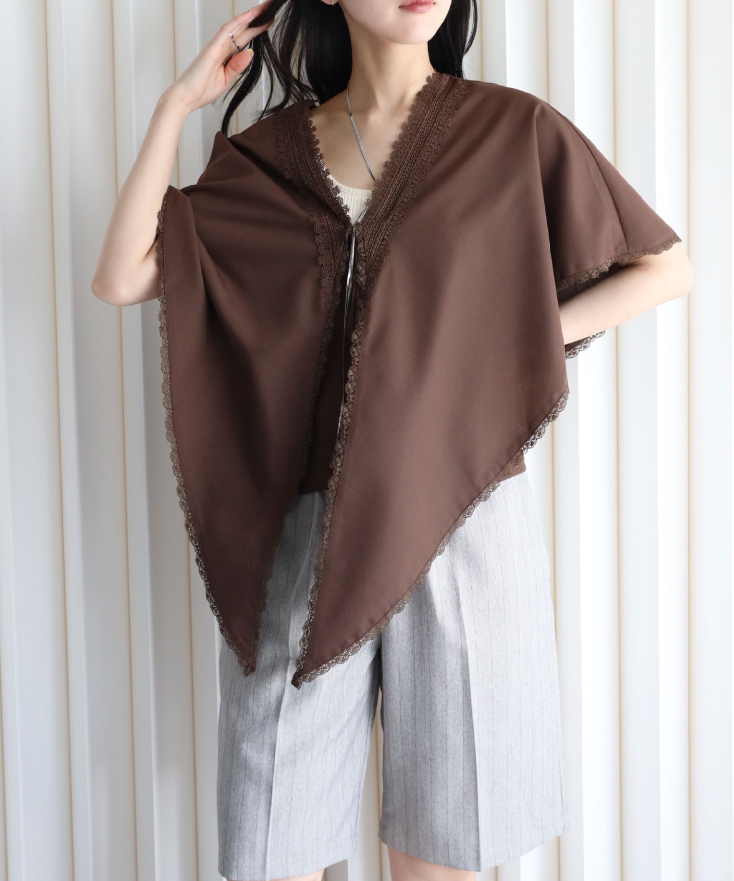 model：164cm. 着用サイズ：FREE