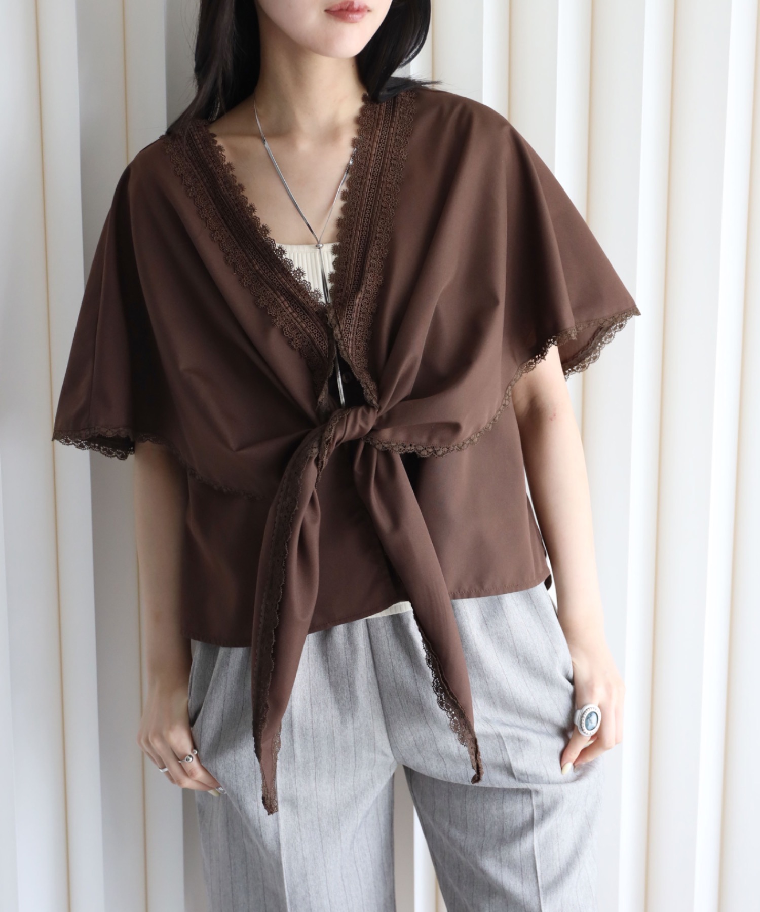 model：164cm. 着用サイズ：FREE