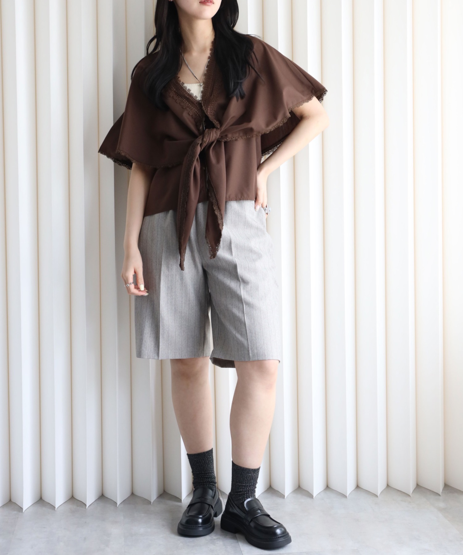 model：164cm. 着用サイズ：FREE