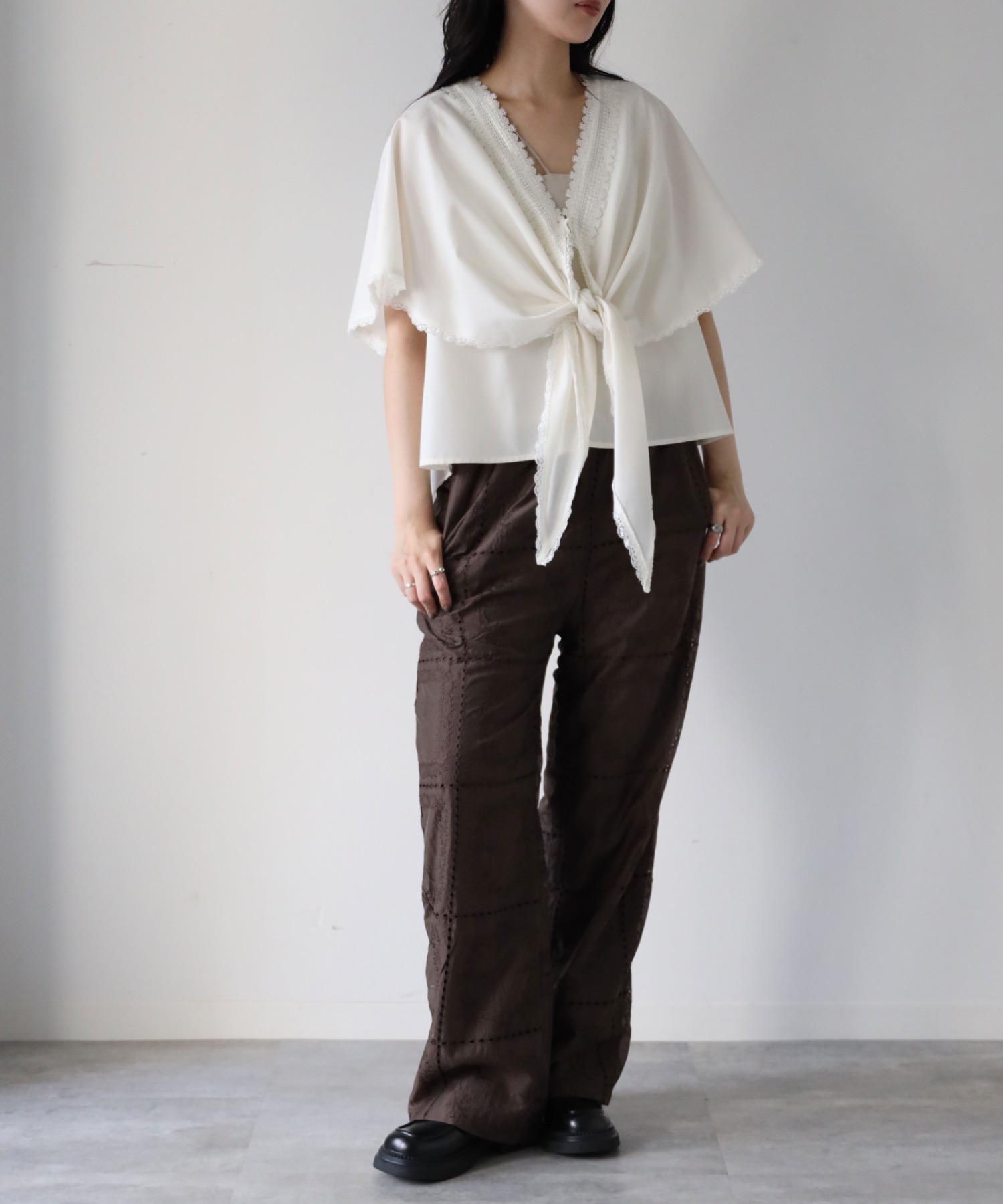 model：164cm. 着用サイズ：FREE