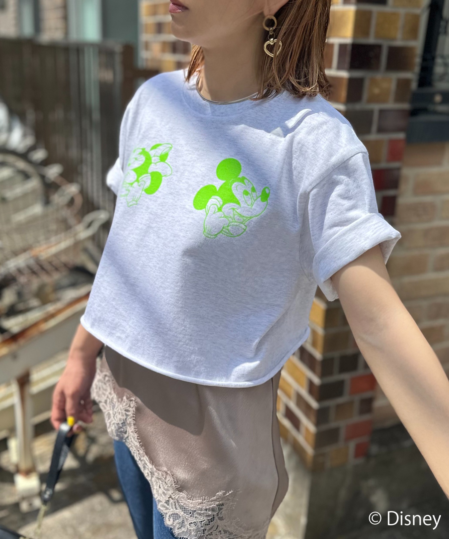 オートミール　※セルフカット24c
model:154cm 着用サイズ:Mサイズ