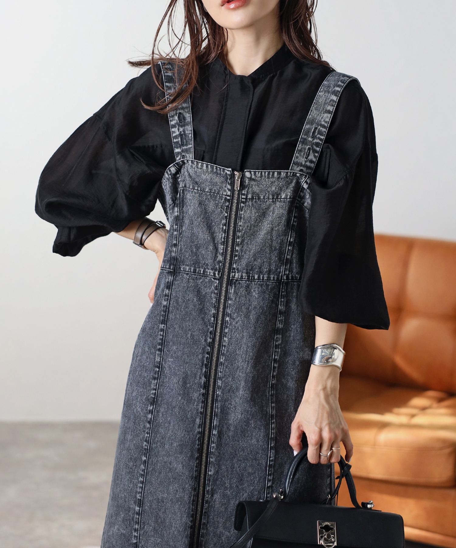 model：H165 着用サイズ：FREE