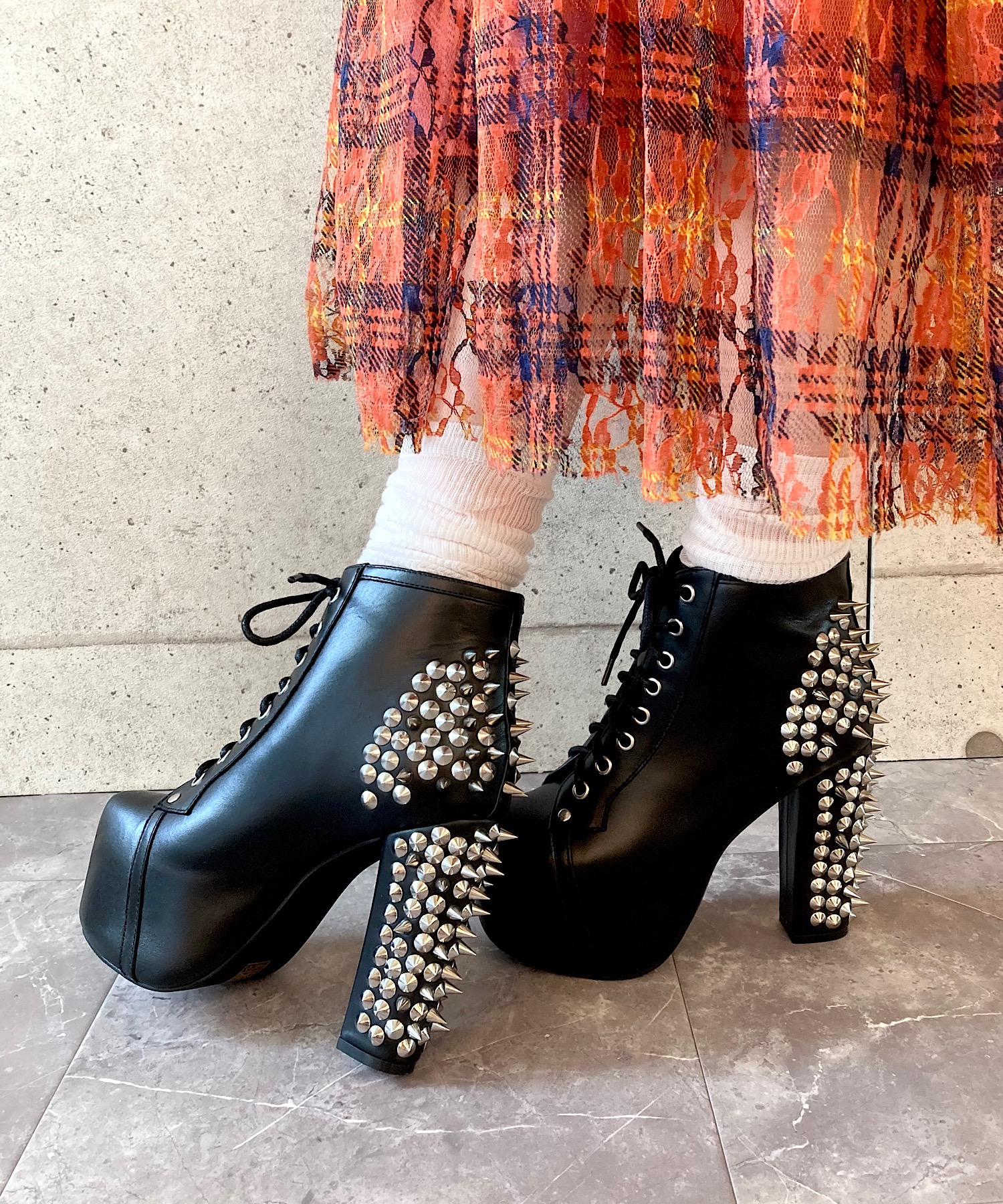 Jeffrey Campbell ジェフリーキャンベル フリンジブーツ 23cm スタッズ ショートブーツ Jeffrey Campbell│Jeffrey Campbell