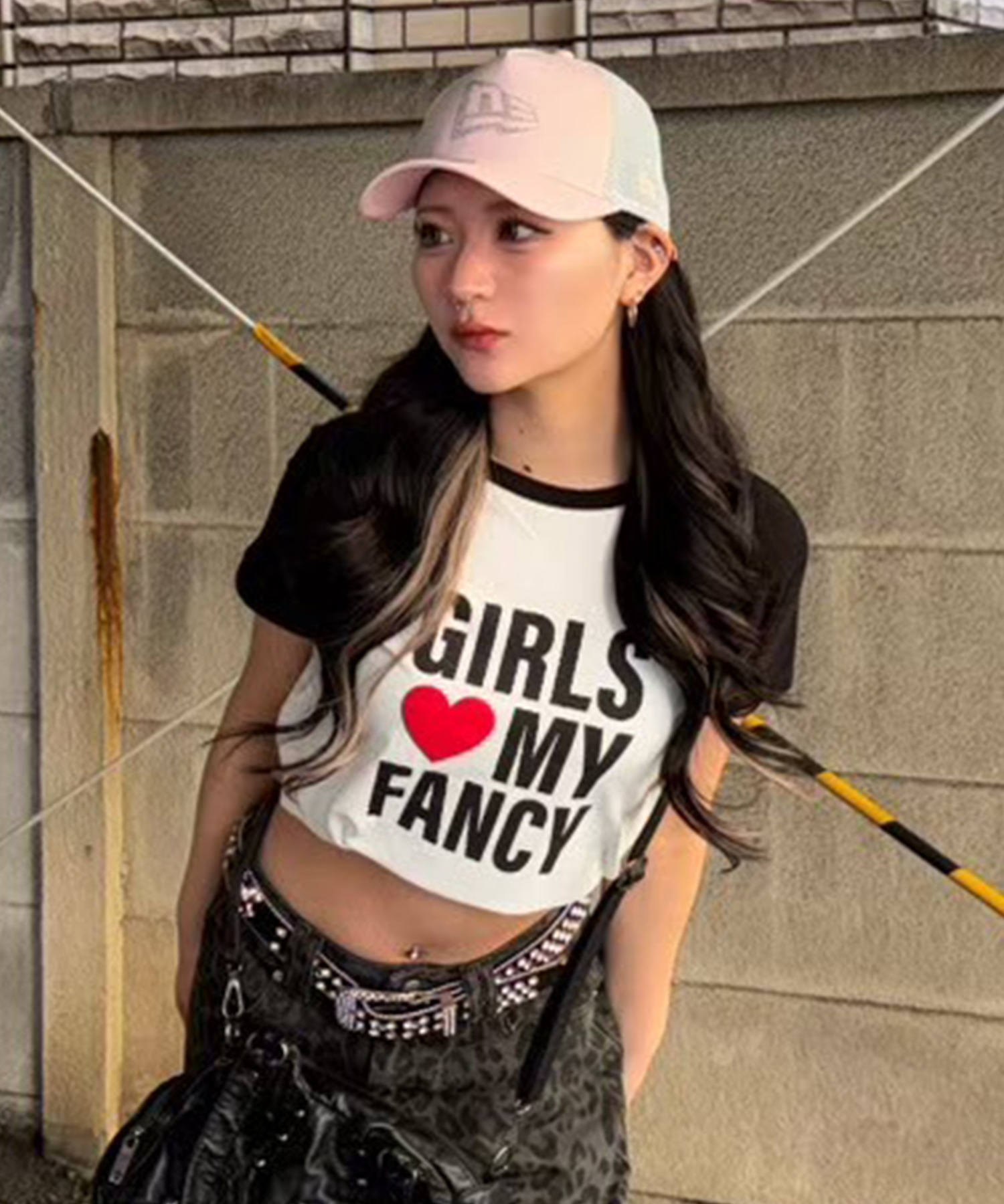 ★FANCYCLUB★GIRLS MY FANCY TEE (BLACK)★正規品/韓国直送料込 A'GEM/9 × .kom 『 FANCY CLUB/ファンシークラブ』 GIRLS MY