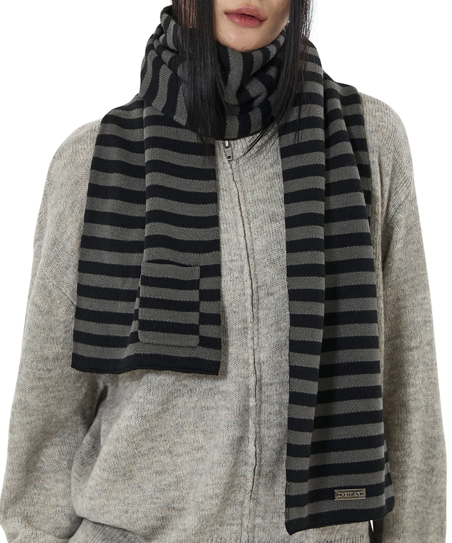 OY/オーワイ』STRIPE POCKET MUFFLER/ストライプポケットマフラー OY