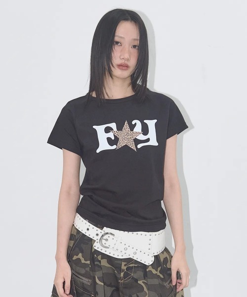 【Babylclub】Leopard logo string tee★韓国人気★追跡可能 Leopard logo string tee (black) – Babymetalclub Japan