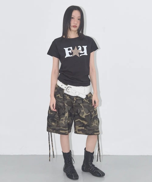 ラグアジェム　レオパード　Tシャツ　カットソー LAGUA GEM（ラグアジェム）の「LEOPARD LACE トップス（Tシャツ
